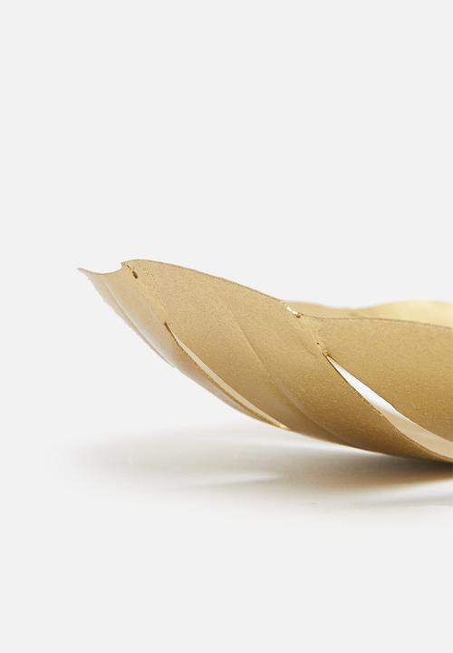 Sixth Floor - Leaf trinket tray - matte gold