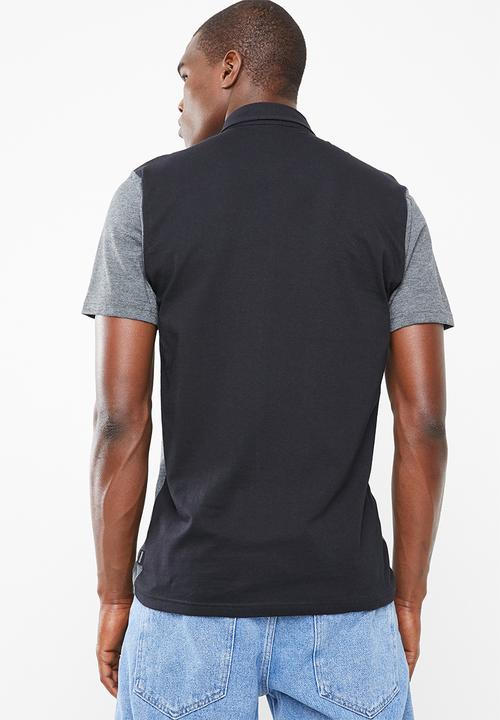 Quiksilver - Bossman golfer tee - black & grey 