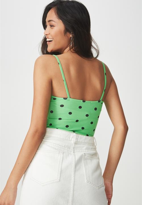 Cotton On - Carissa summer straight back bodysuit - green
