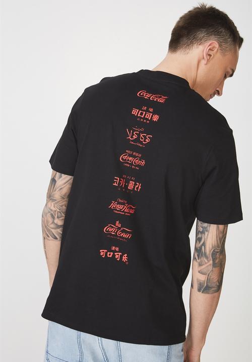 Cotton On - Coke-worldwide t-bar collaboration tee - black
