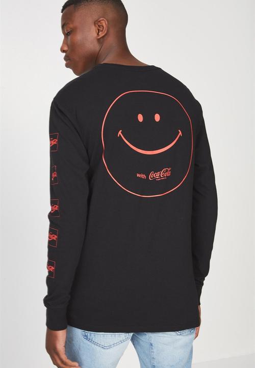 Cotton On - Coke 1980's t-bar collaboration long-sleeve tee - black