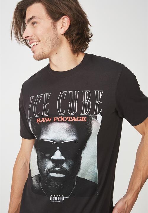 Cotton On - Raw footage t-bar collaboration tee - black