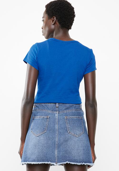 G-STAR - Graphic 4 slim tee - blue 