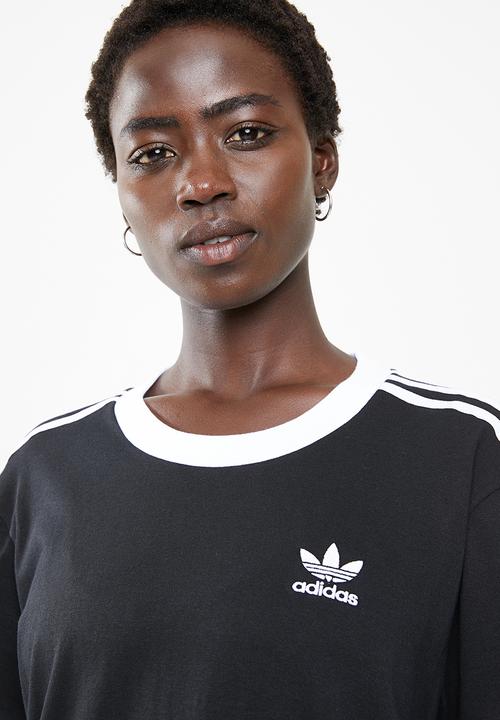 adidas Originals - 3 stripe tee - black & white 
