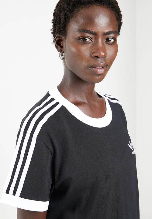 adidas Originals - 3 stripe tee - black & white 