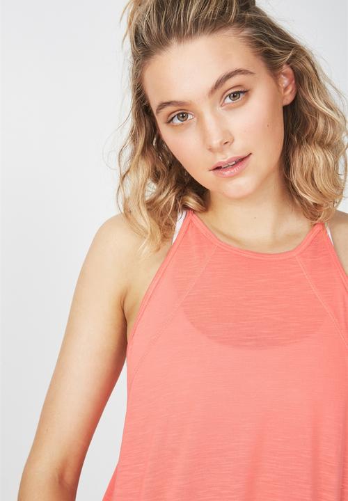 Cotton On - High neck tank top - peach 