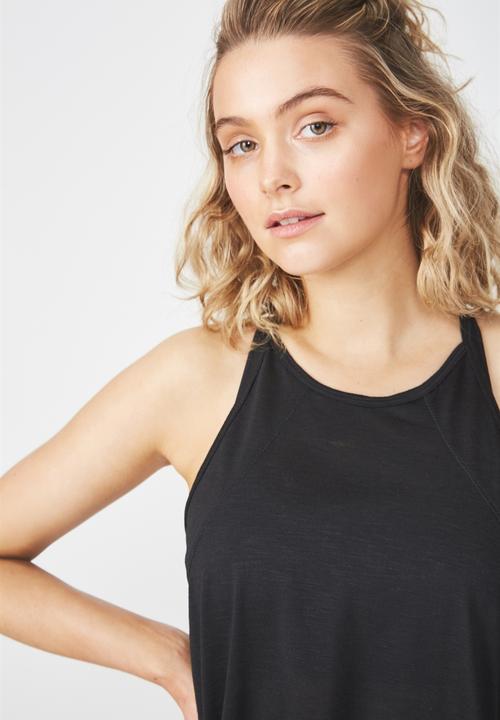 Cotton On - High neck tank top - black