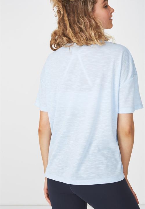 Cotton On - Boxy slub T-shirt - blue