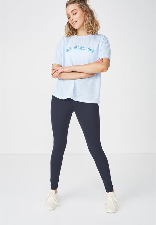 Cotton On - Boxy slub T-shirt - blue