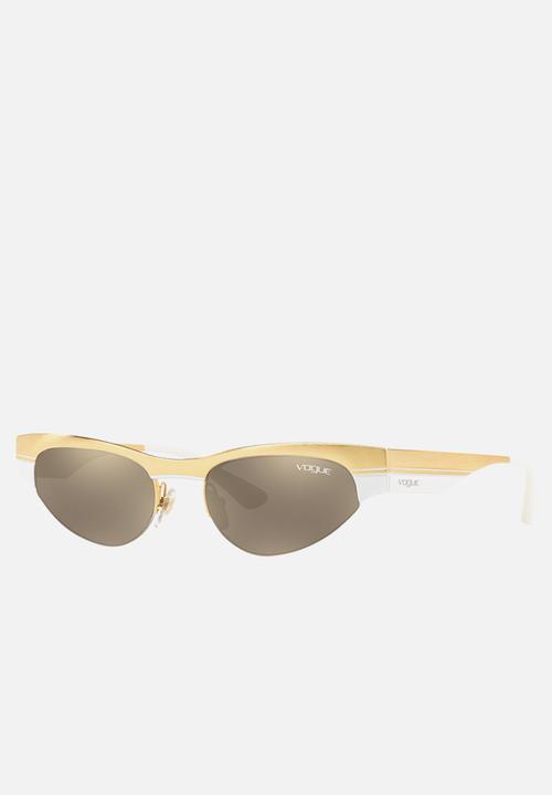 Vogue Eyewear - Gigi Hadid-VO4105S sunglasses-brushed gold/white