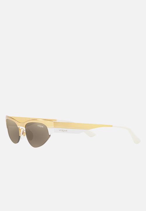 Vogue Eyewear - Gigi Hadid-VO4105S sunglasses-brushed gold/white