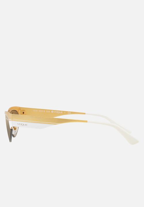 Vogue Eyewear - Gigi Hadid-VO4105S sunglasses-brushed gold/white