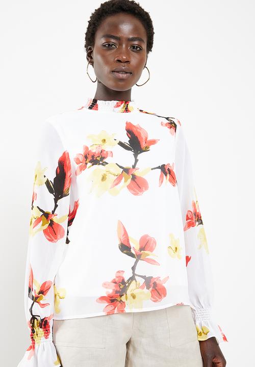 Vero Moda - Katy long sleeve high neck top - multi 