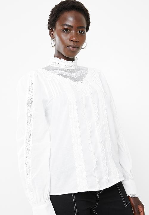 Vero Moda - Dawn long sleeve midi shirt - white