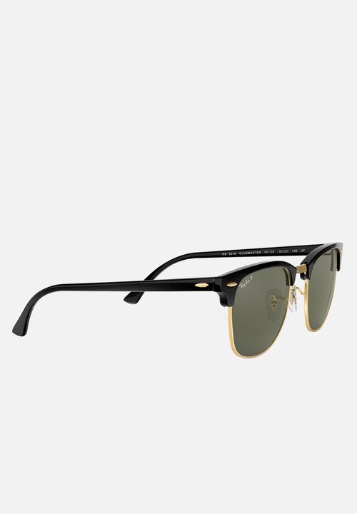 Ray-Ban - Clubmaster sunglasses - black/crystal green polarised