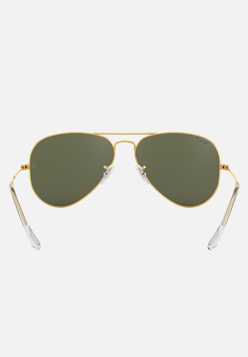 Ray-Ban - Aviator sunglasses 58mm - gold & crystal green polarised