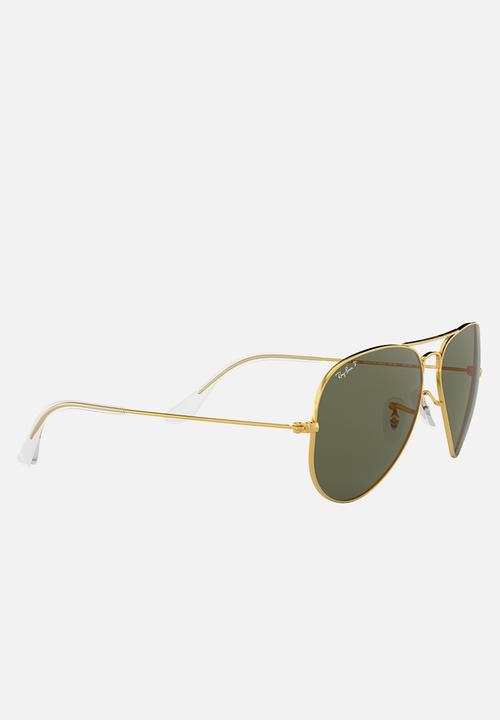Ray-Ban - Aviator sunglasses 58mm - gold & crystal green polarised