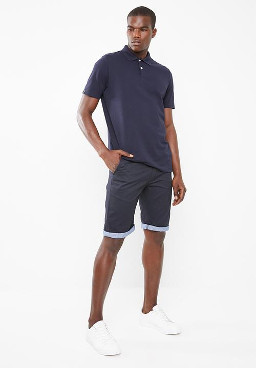 STYLE REPUBLIC - Turn-up chino shorts - navy