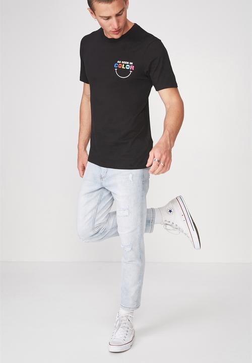 Cotton On - Seen in colour Tbar tee  - black