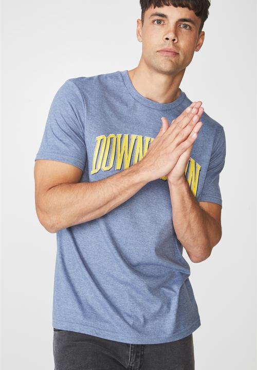 Cotton On - Downtown Tbar tee - blue
