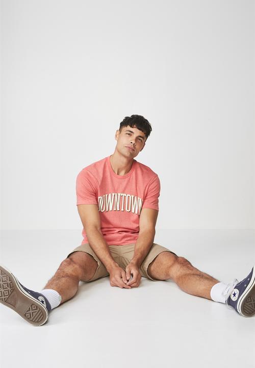 Cotton On - Downtown Tbar tee - dark peach