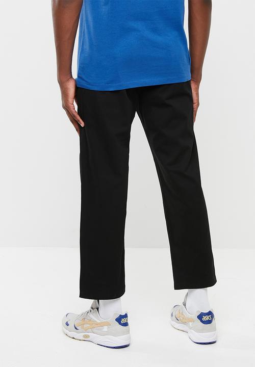 Superbalist - Wide leg cropped chino - black