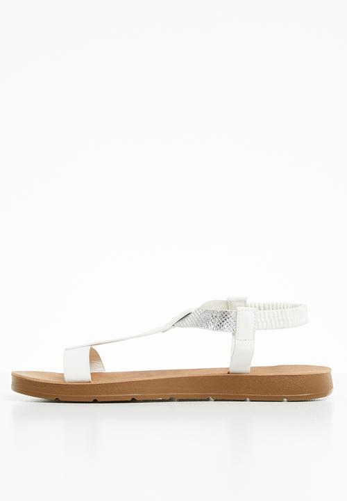 Butterfly Feet - Reese T-bar sandals - white