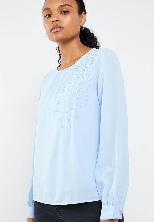 Vero Moda - Dagmar long sleeve midi blouse - blue
