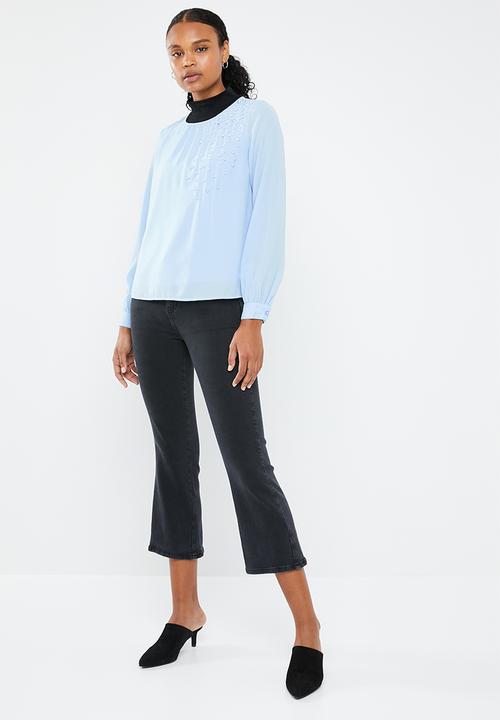 Vero Moda - Dagmar long sleeve midi blouse - blue