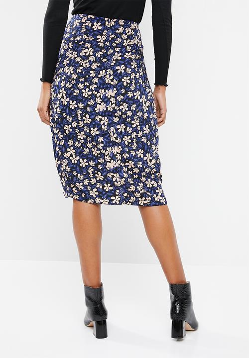 Vero Moda - Billia knee skirt - black & navy