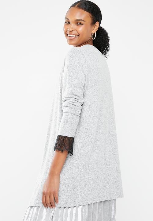 Vero Moda - Gigi lace cardigan - grey 