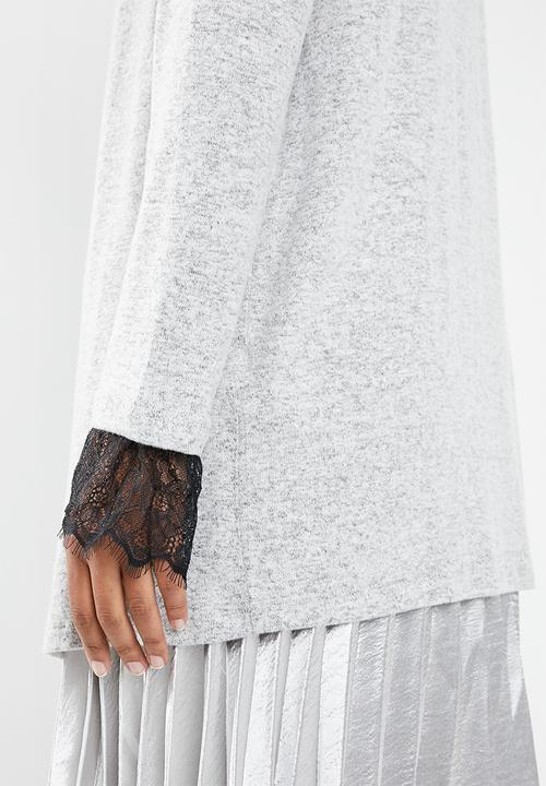 Vero Moda - Gigi lace cardigan - grey 