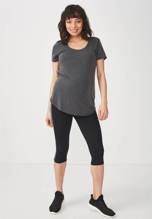 Cotton On - Maternity gym T-shirt - charcoal 