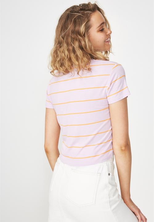 Cotton On - The baby tee - purple & orange