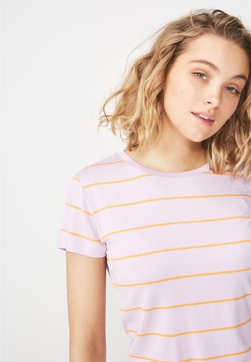 Cotton On - The baby tee - purple & orange