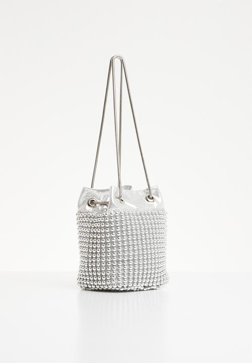 Superbalist - Beaded sling bag - silver