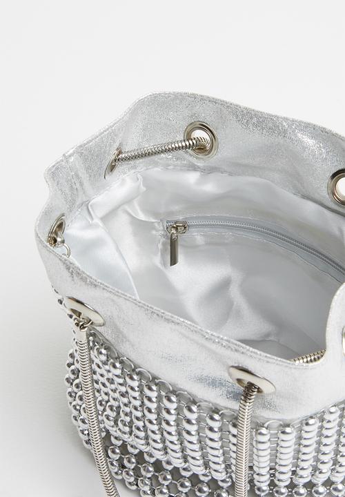 Superbalist - Beaded sling bag - silver