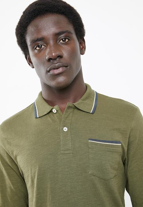 Jack & Jones - Winston long sleeve polo - green