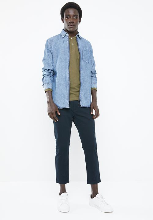 Jack & Jones - Winston long sleeve polo - green