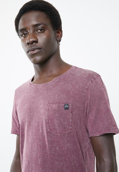Jack & Jones - Turbo scoop neck short sleeve tee - purple