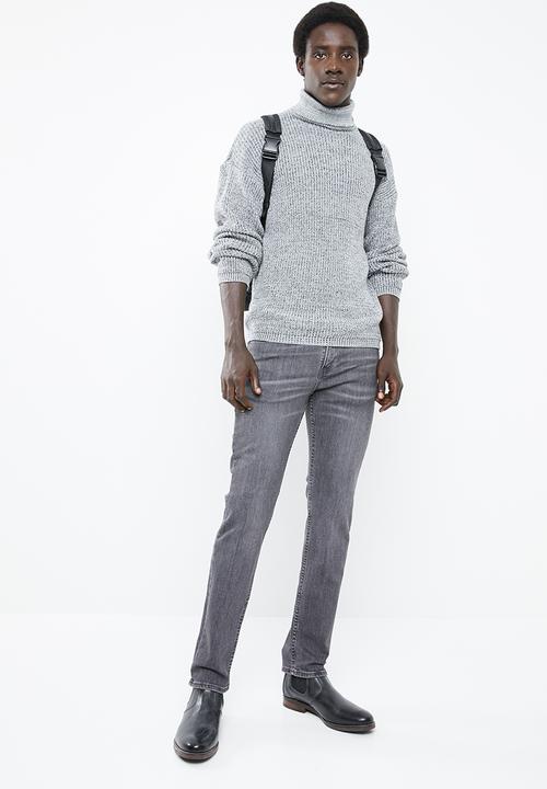 Superbalist - Chunky textured roll neck knit - grey
