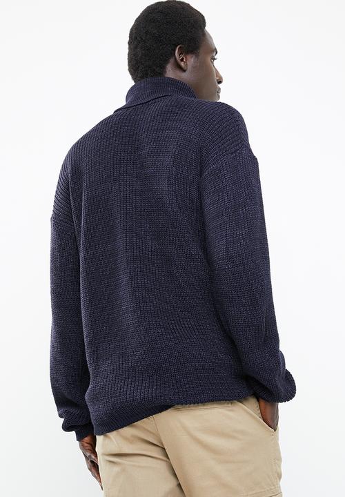 Superbalist - Chunky textured roll neck knit - navy