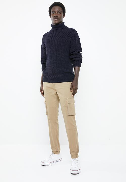 Superbalist - Chunky textured roll neck knit - navy