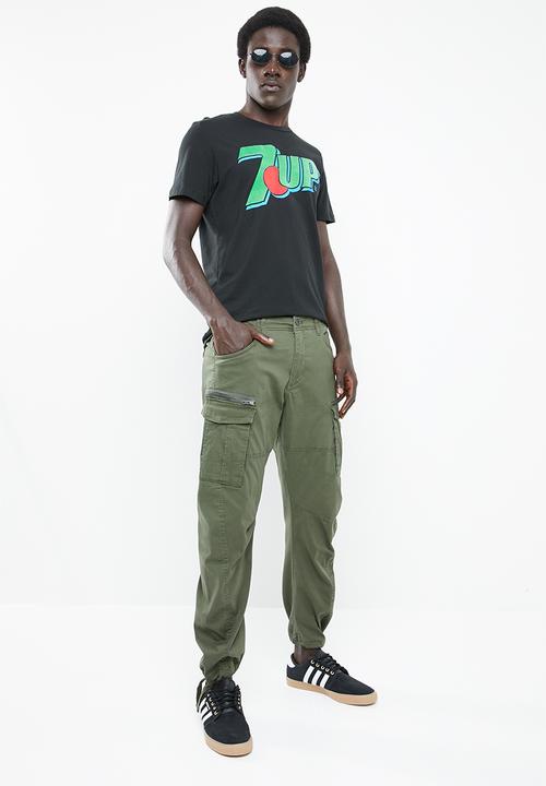 Jack & Jones - Drake chop AKM 574 cargo trousers - green