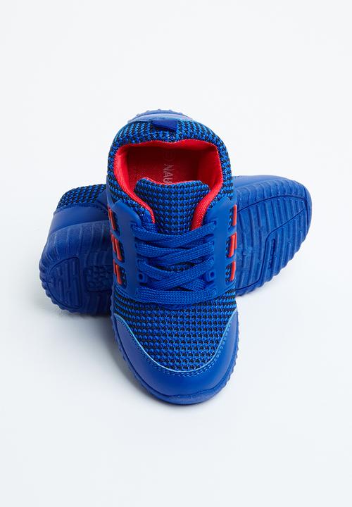 Naughty Kids - Lace sneaker - blue & red
