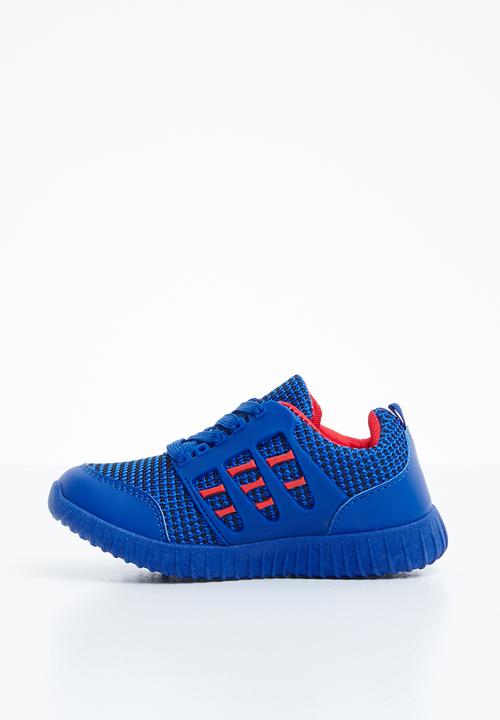 Naughty Kids - Lace sneaker - blue & red