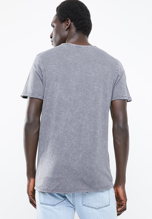 Jack & Jones - Turbo scoop neck tee - grey
