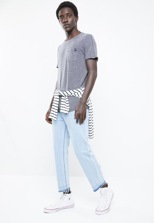 Jack & Jones - Turbo scoop neck tee - grey