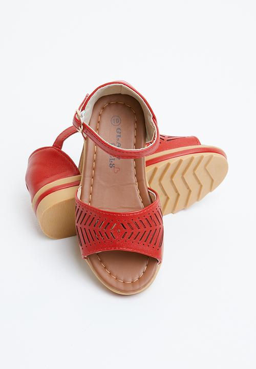 Naughty Kids - Amber summer strap sandal - red