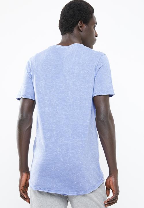 Jack & Jones - Turbo scoop neck short sleeve tee -  blue